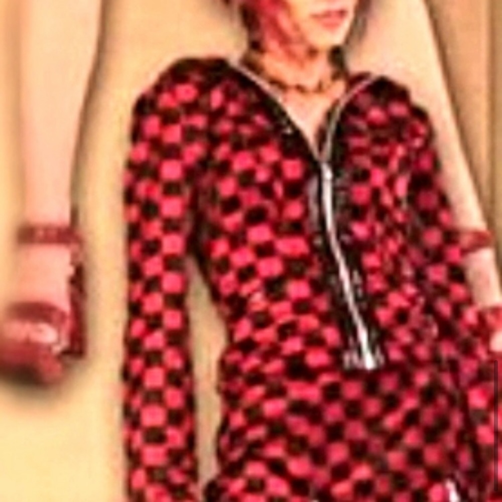 ISO lip service freaks in fur red checker jacket